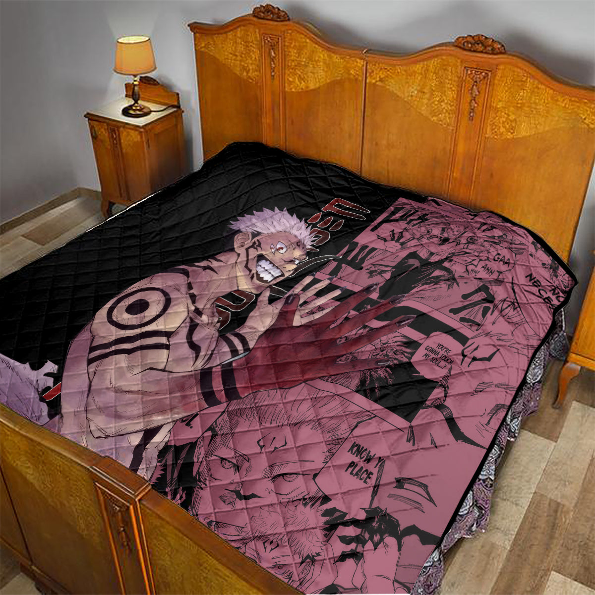Ryoumen Sukuna Jujutsu Kaisen Manga Style Quilt