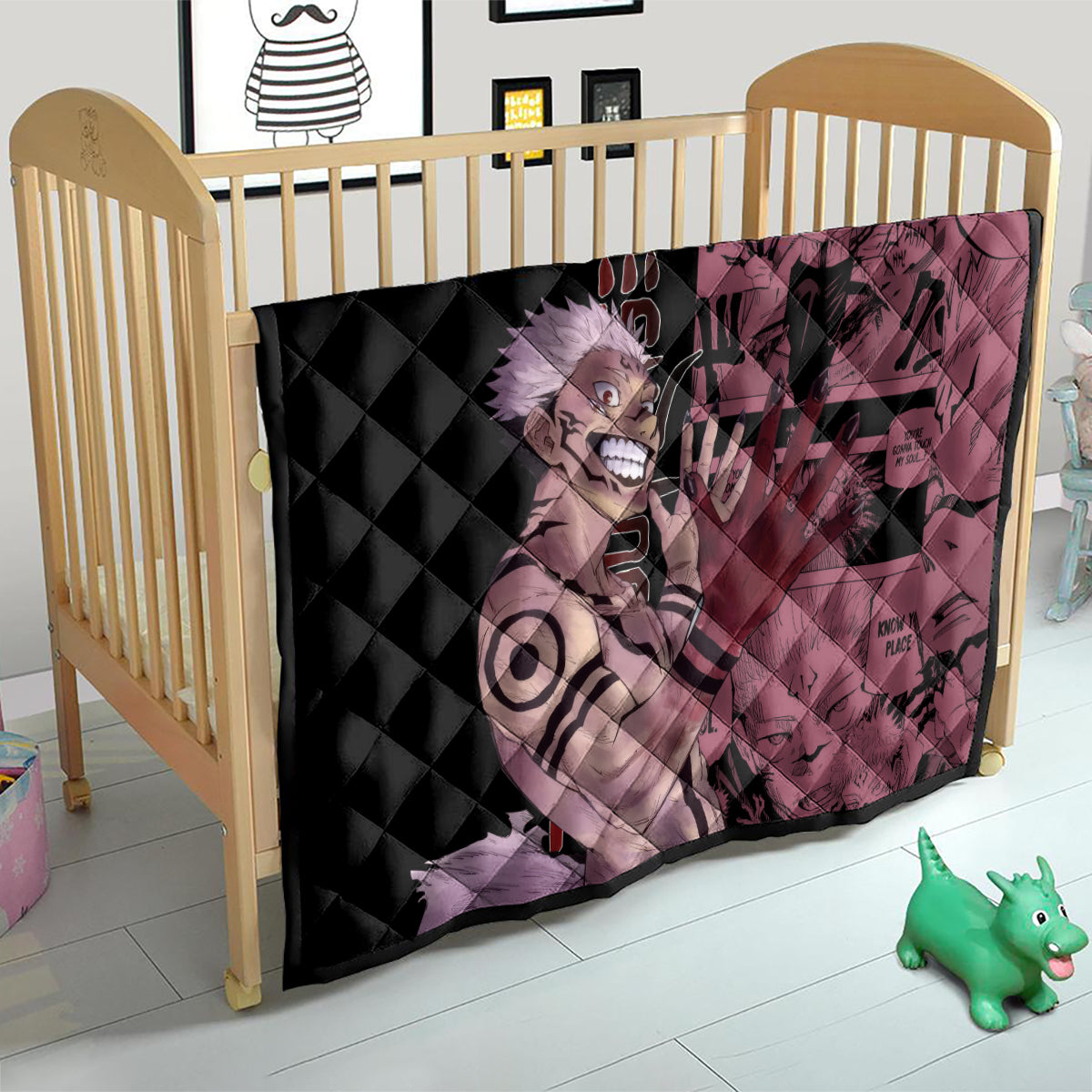 Ryoumen Sukuna Jujutsu Kaisen Manga Style Quilt