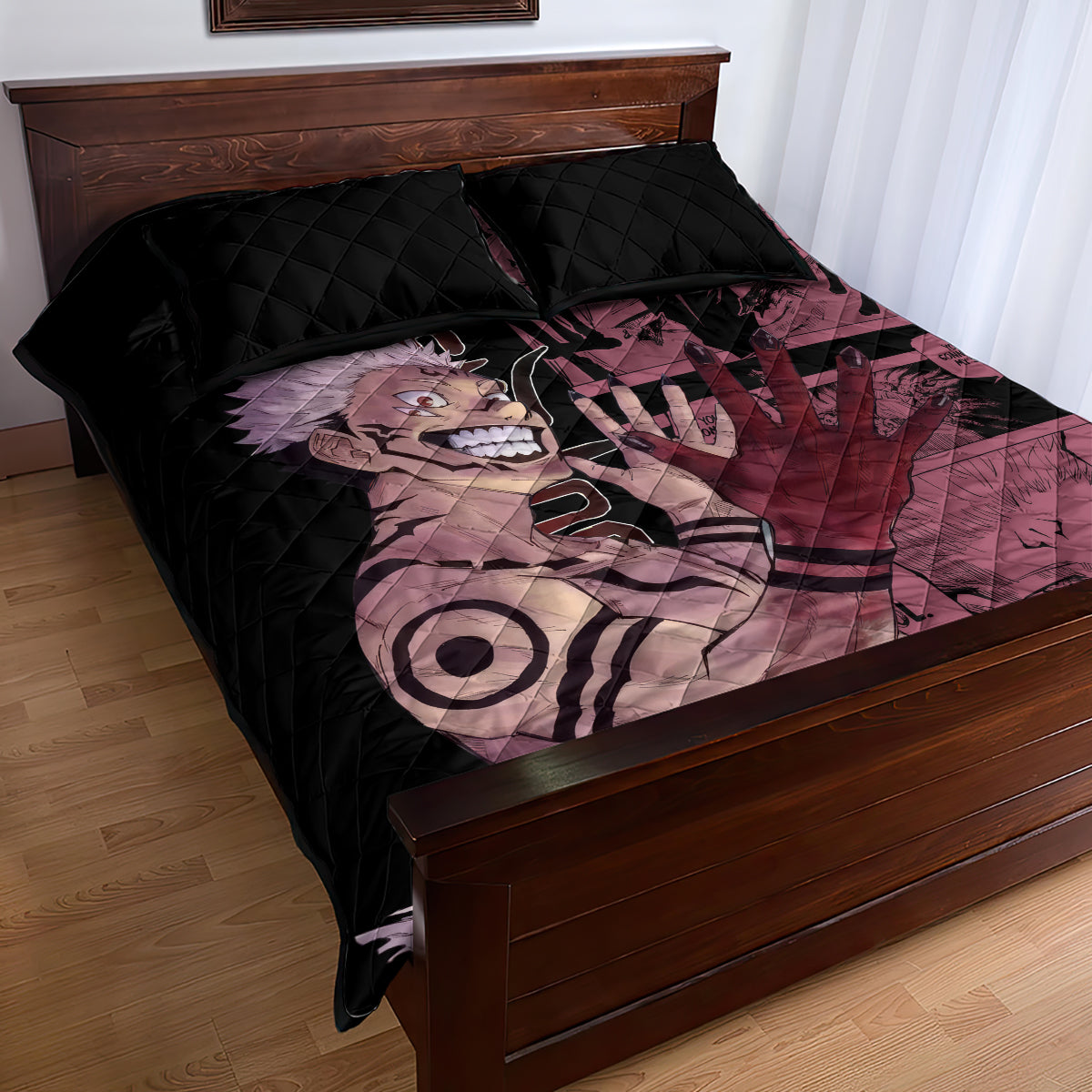 Ryoumen Sukuna Jujutsu Kaisen Manga Style Quilt Bed Set