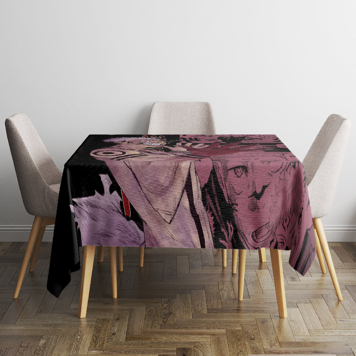 Ryoumen Sukuna Jujutsu Kaisen Manga Style Tablecloth