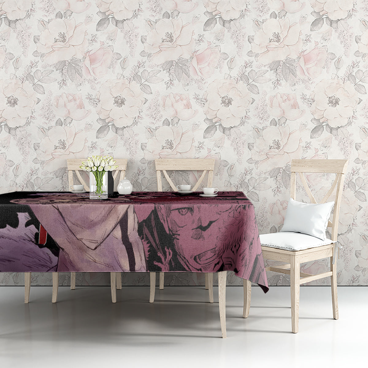 Ryoumen Sukuna Jujutsu Kaisen Manga Style Tablecloth