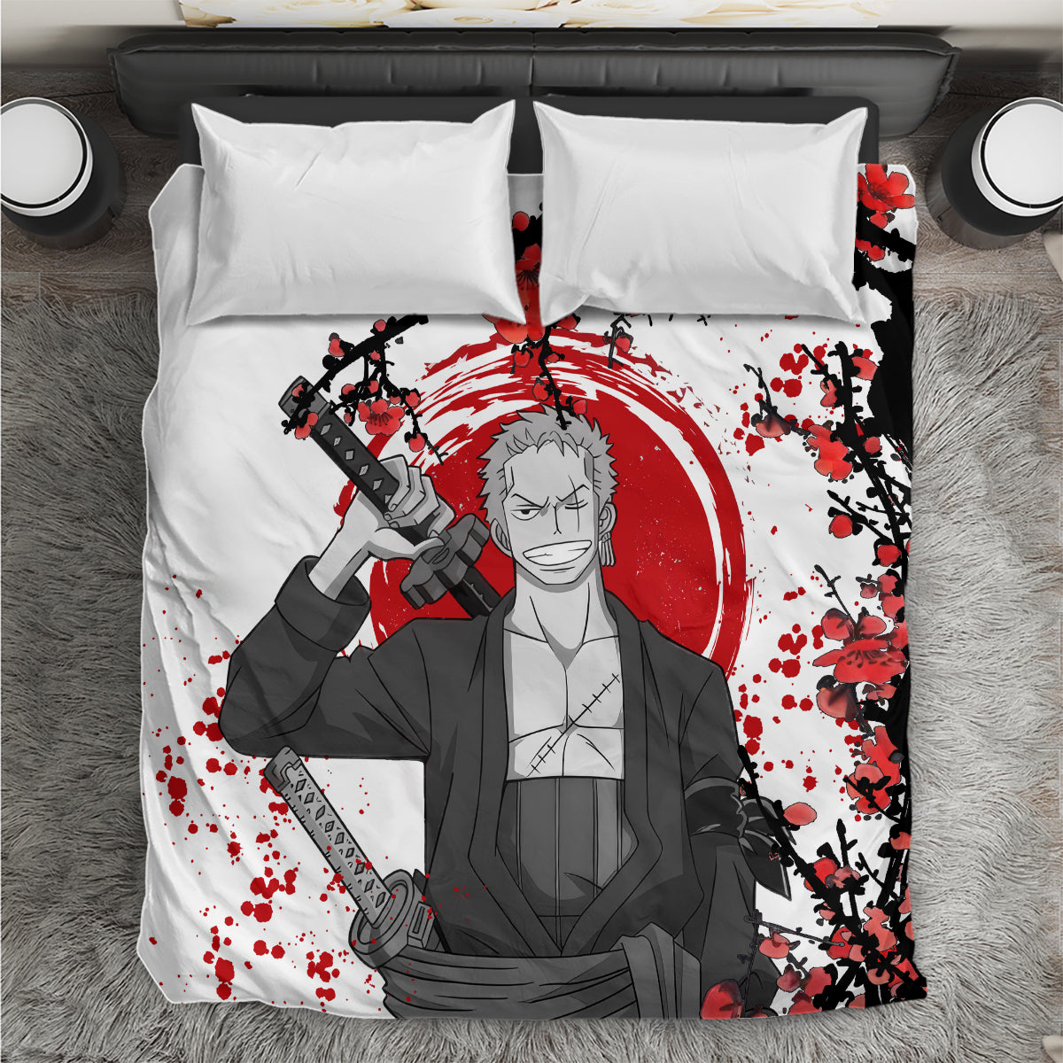 Roronoa Zoro Anime One Piece Japan Style Bedding Set