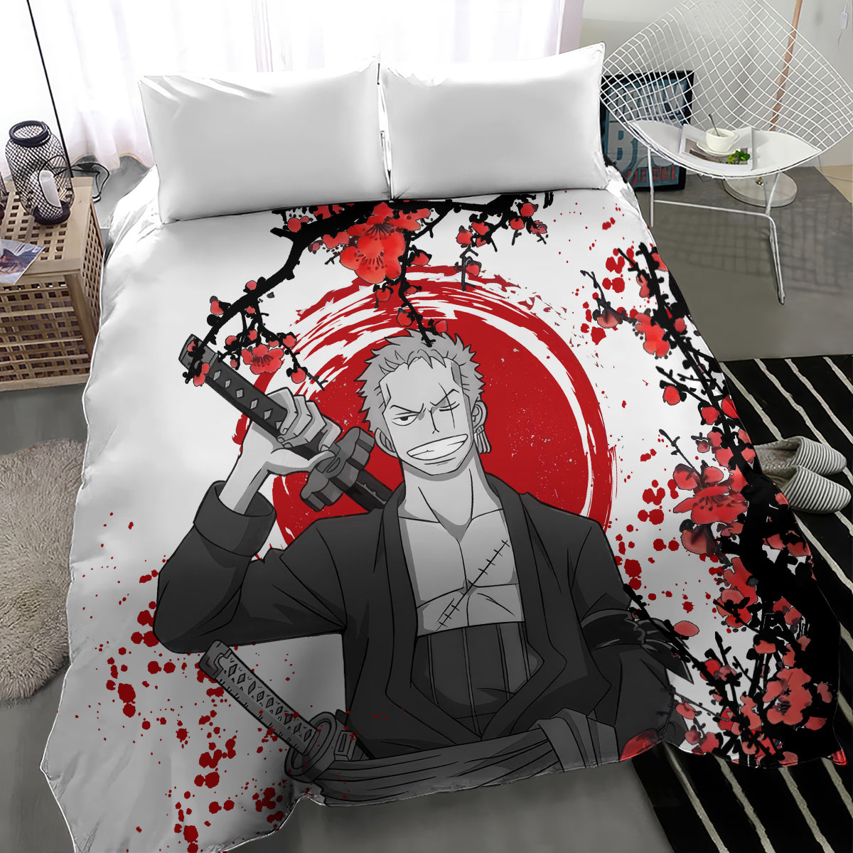 Roronoa Zoro Anime One Piece Japan Style Bedding Set