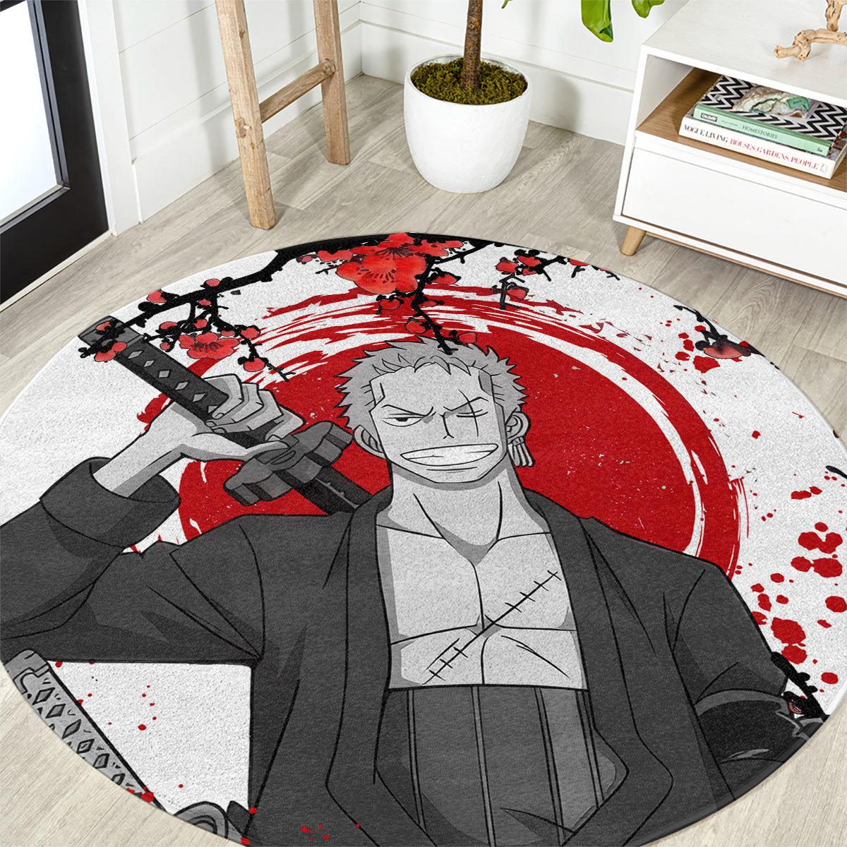 Roronoa Zoro Anime One Piece Japan Style Round Carpet