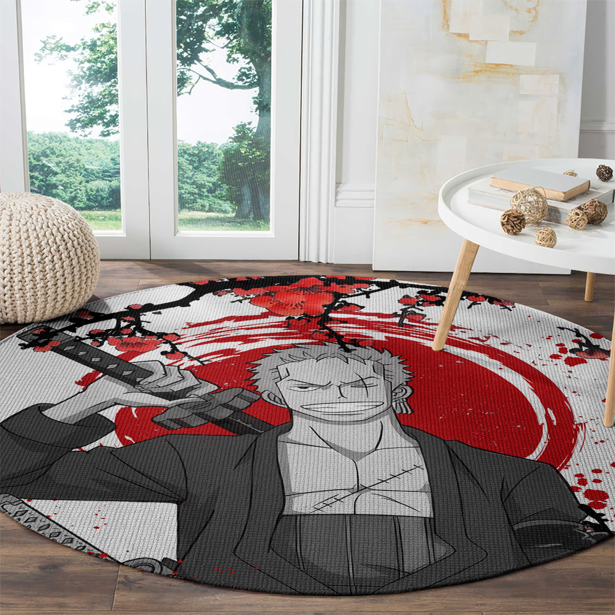 Roronoa Zoro Anime One Piece Japan Style Round Carpet