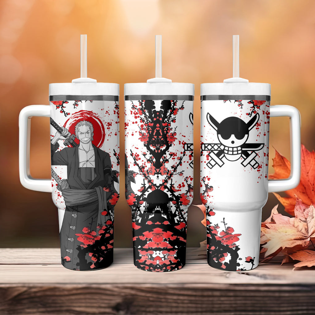 Roronoa Zoro Anime Tumbler With Handle
