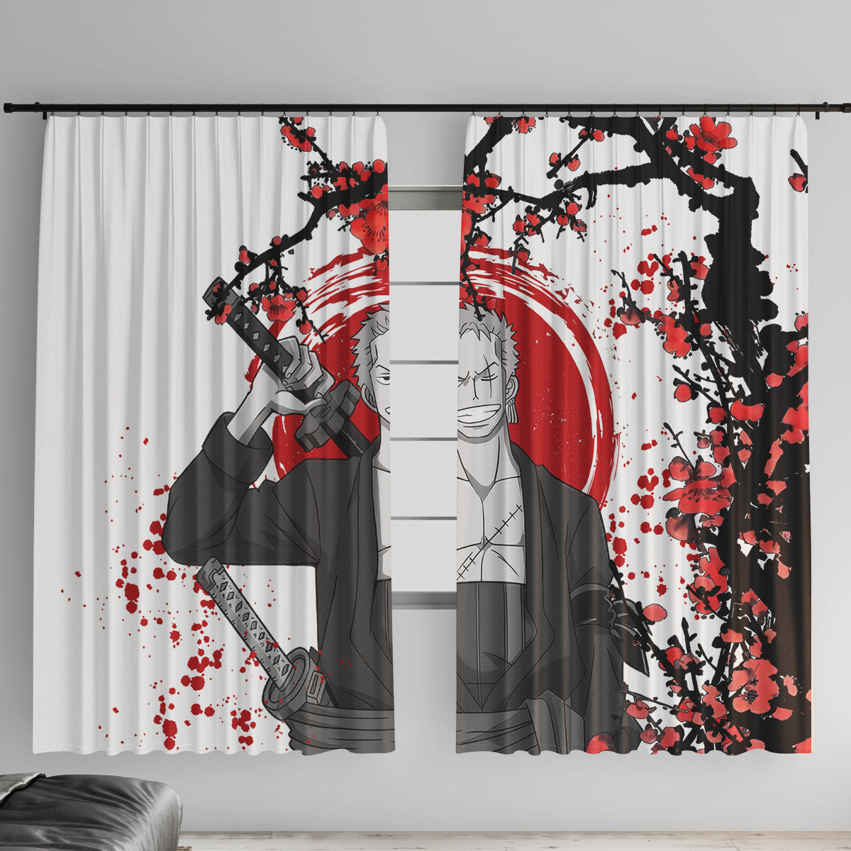 Roronoa Zoro Anime One Piece Japan Style Window Curtain