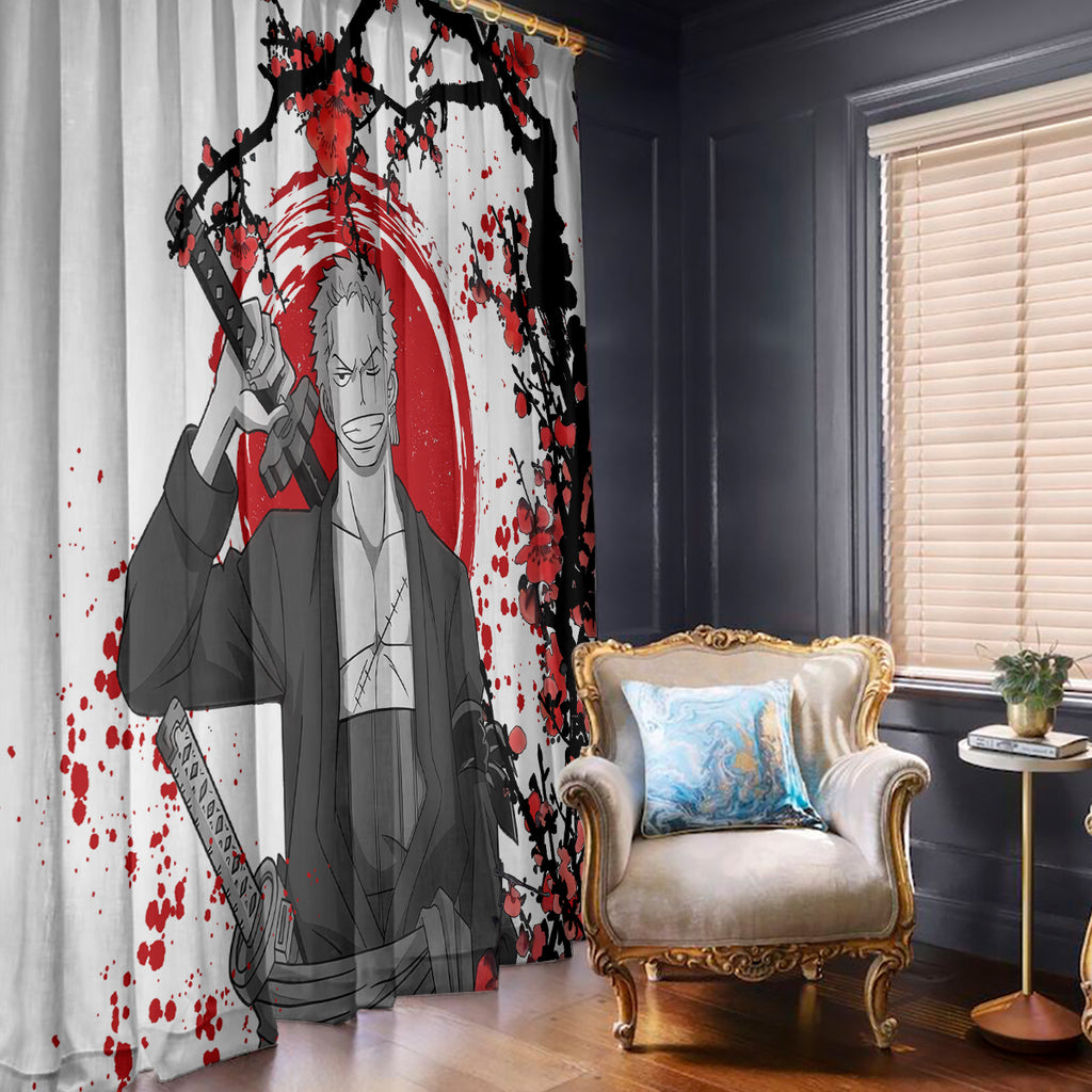 Roronoa Zoro Anime One Piece Japan Style Window Curtain