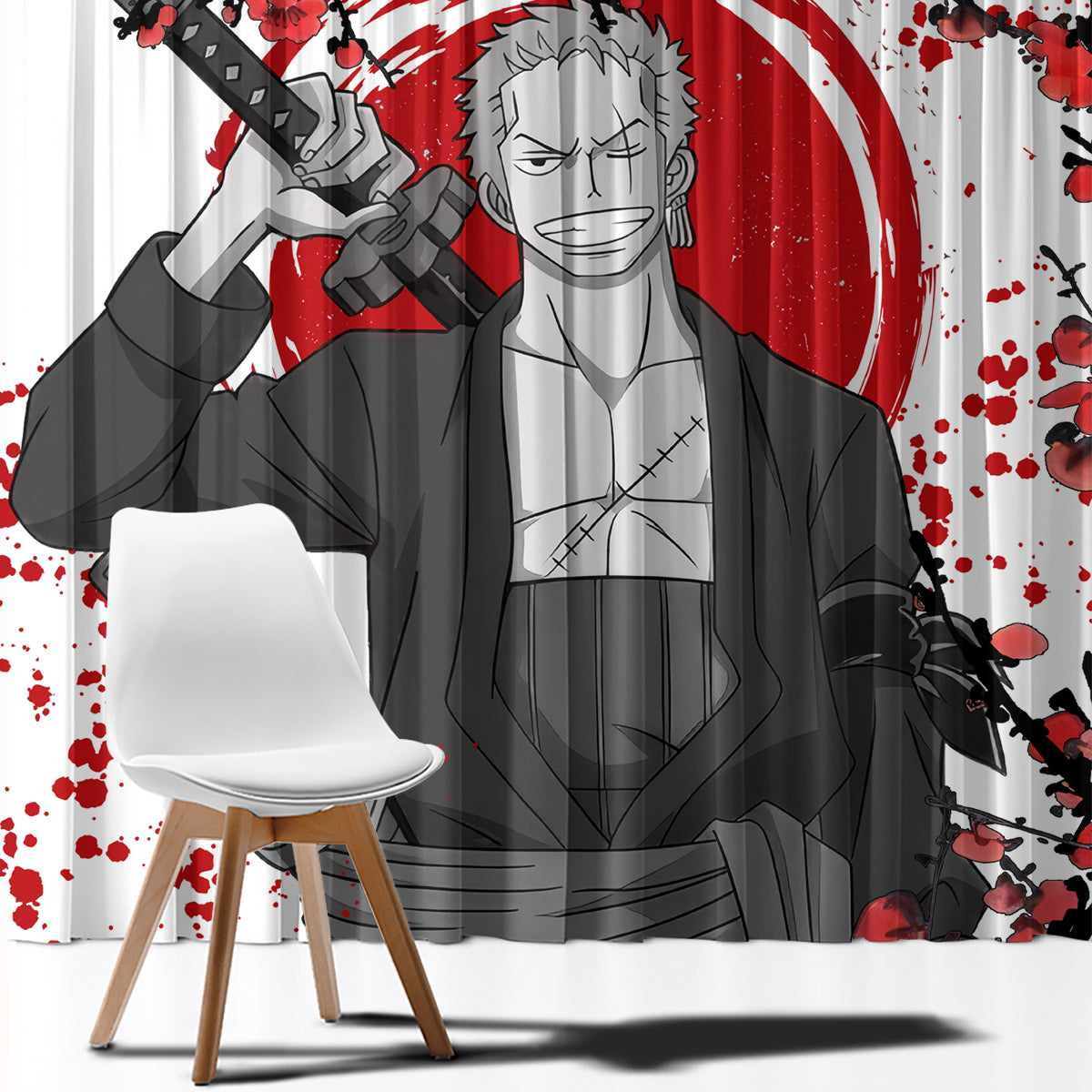 Roronoa Zoro Anime One Piece Japan Style Window Curtain