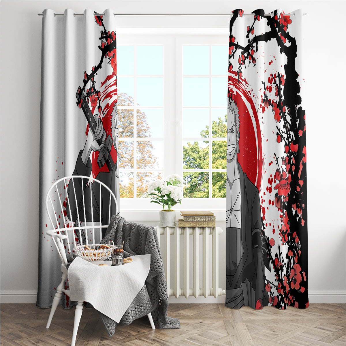 Roronoa Zoro Anime One Piece Japan Style Window Curtain