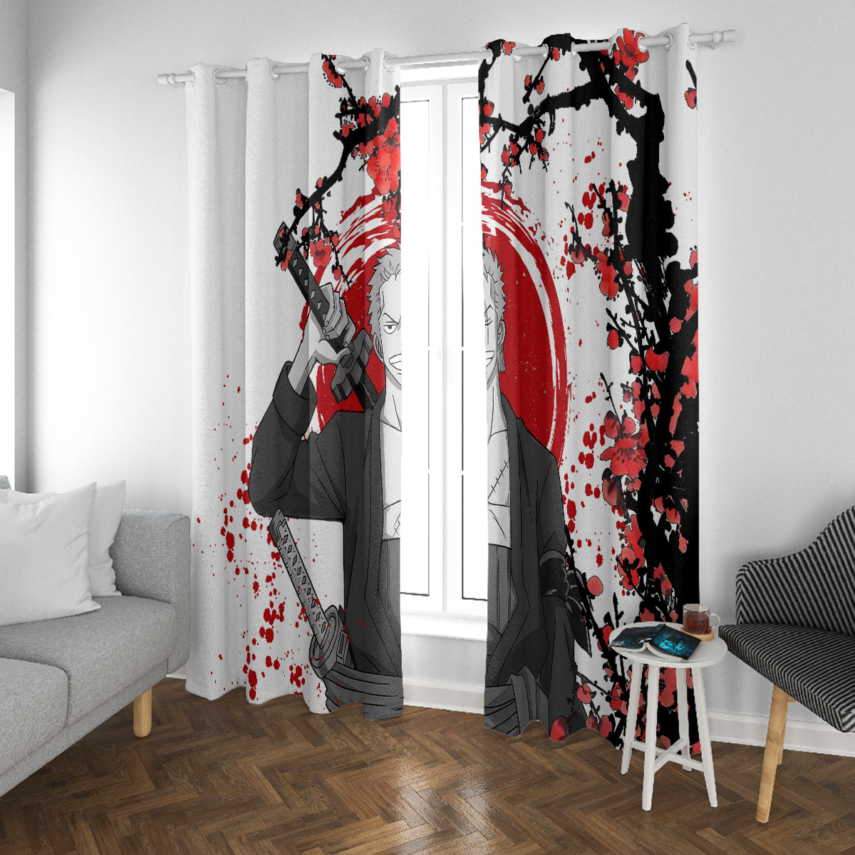 Roronoa Zoro Anime One Piece Japan Style Window Curtain