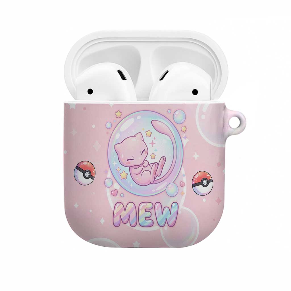 Mew AirPods Case Pastel Kawaii Bubble Art