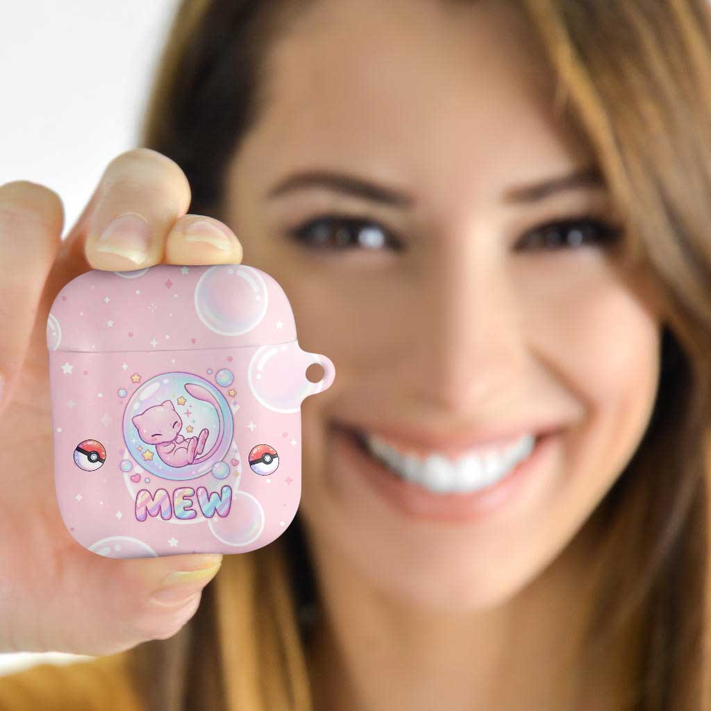 Mew AirPods Case Pastel Kawaii Bubble Art