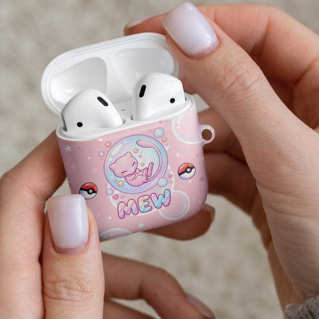 Mew AirPods Case Pastel Kawaii Bubble Art