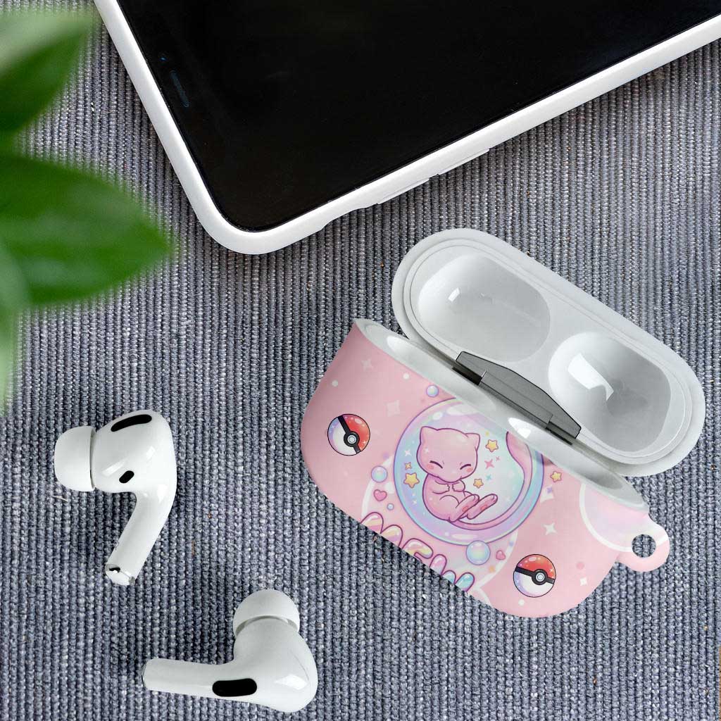 Mew AirPods Case Pastel Kawaii Bubble Art