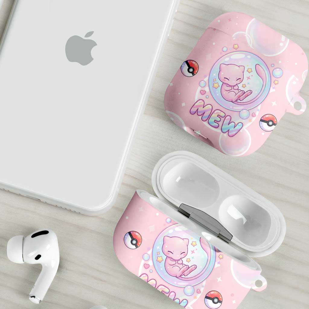 Mew AirPods Case Pastel Kawaii Bubble Art