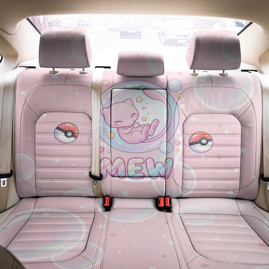 Mew Back Car Seat Cover Pastel Kawaii Bubble Art
