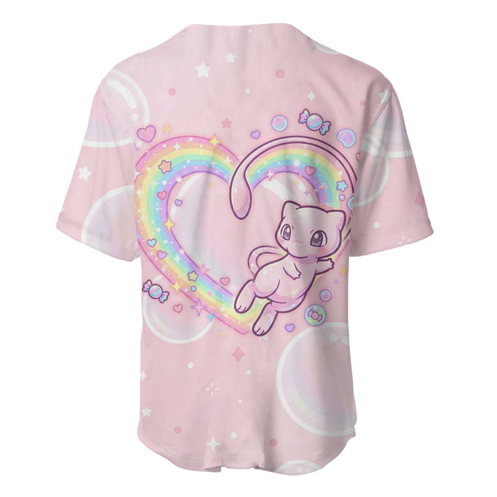 Mew Baseball Jersey Pastel Kawaii Bubble Art