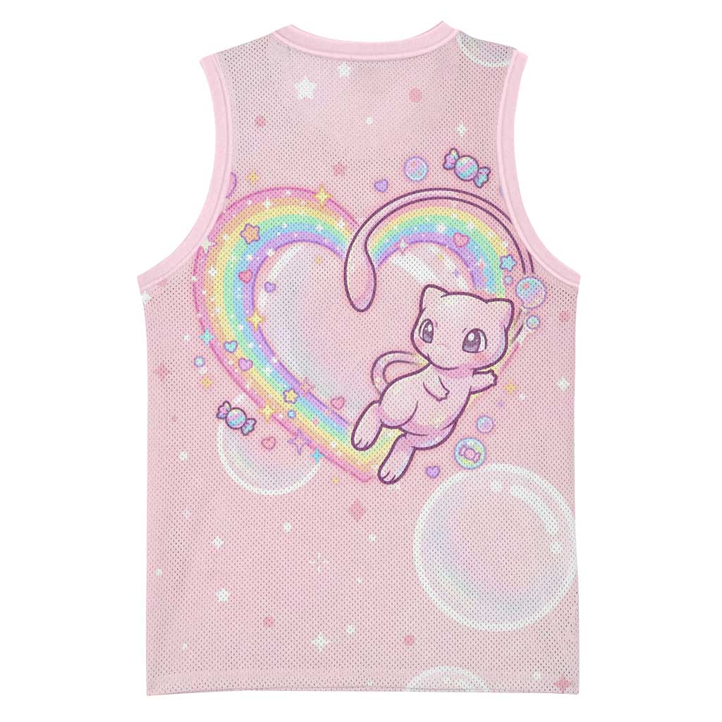 Mew Basketball Jersey Pastel Kawaii Bubble Art