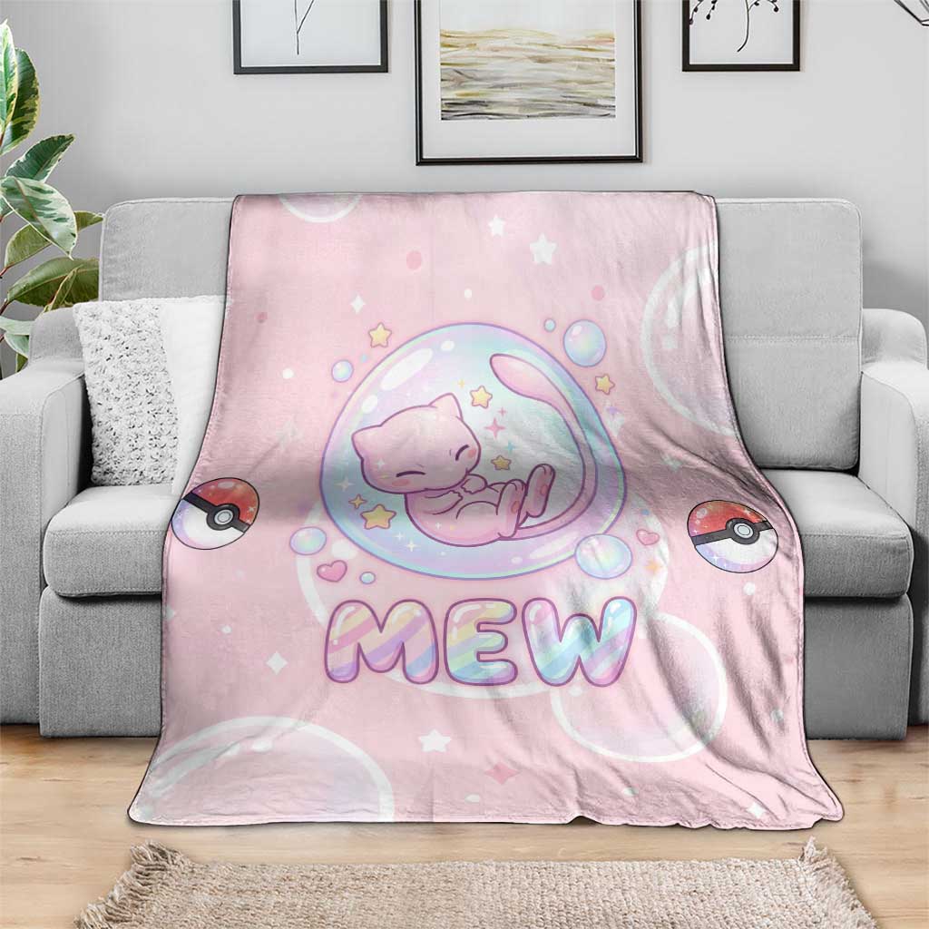 Mew Blanket Pastel Kawaii Bubble Art