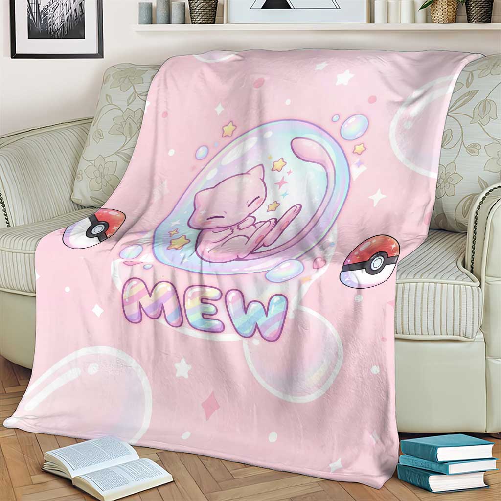 Mew Blanket Pastel Kawaii Bubble Art