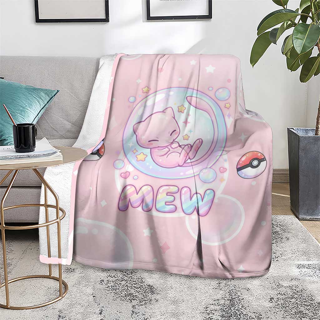 Mew Blanket Pastel Kawaii Bubble Art