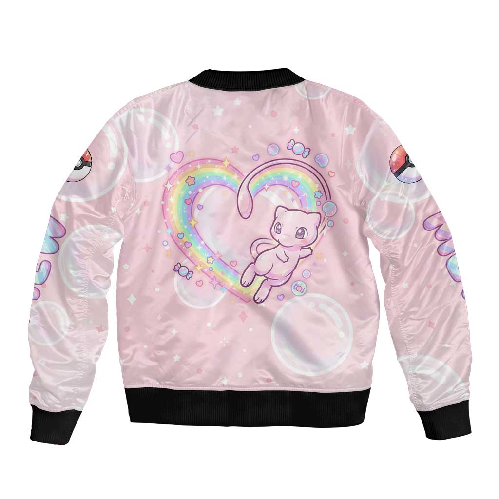 Mew Bomber Jacket Pastel Kawaii Bubble Art
