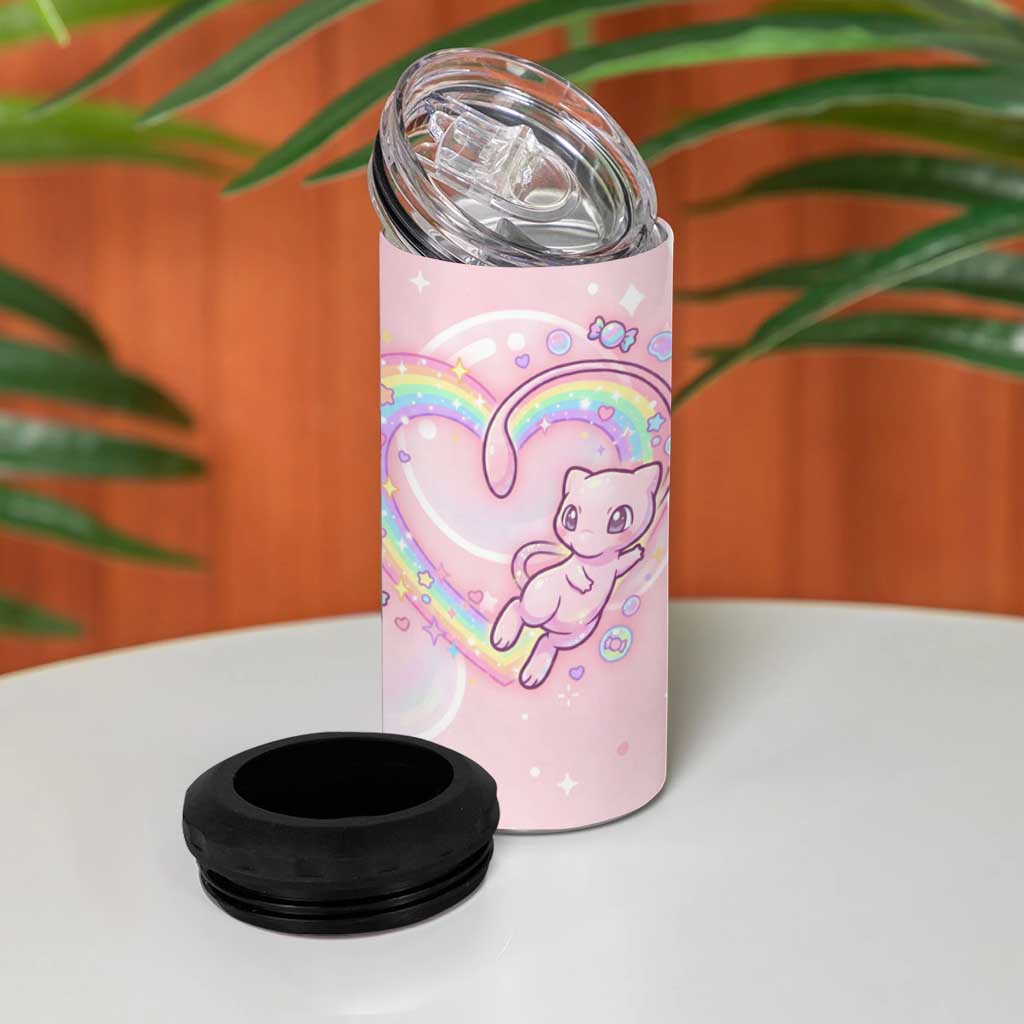 Mew 4 in 1 Can Cooler Tumbler Pastel Kawaii Bubble Art