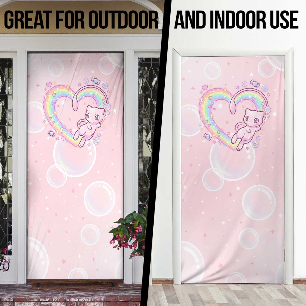 Mew Door Cover Pastel Kawaii Bubble Art