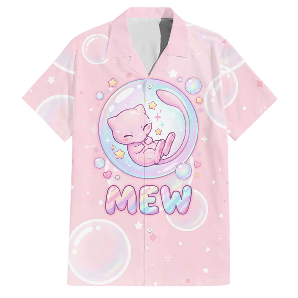 Mew Family Matching Tank Maxi Dress and Hawaiian Shirt Pastel Kawaii Bubble Art