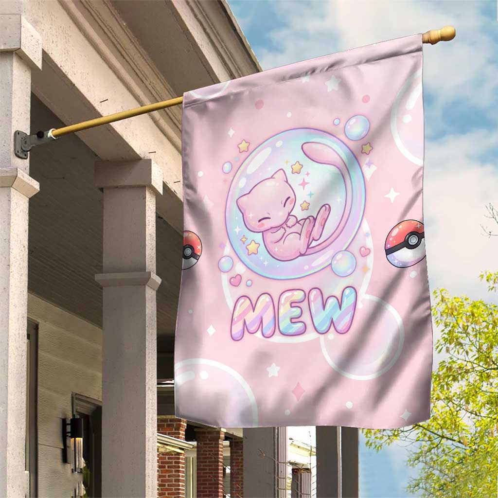 Mew Garden Flag Pastel Kawaii Bubble Art