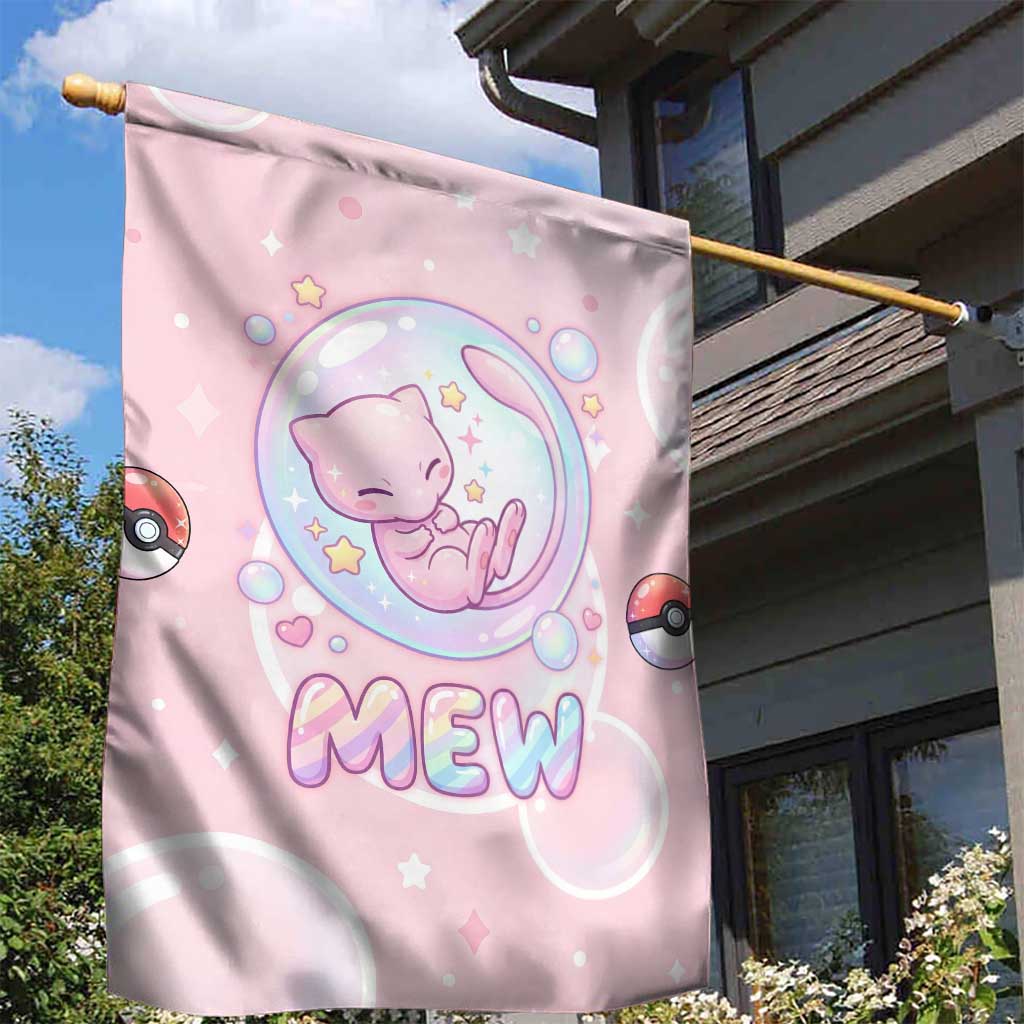 Mew Garden Flag Pastel Kawaii Bubble Art