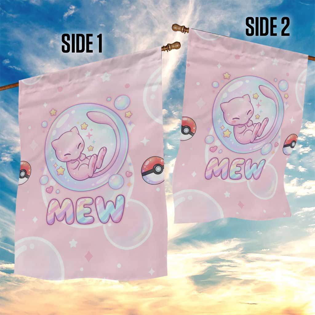 Mew Garden Flag Pastel Kawaii Bubble Art