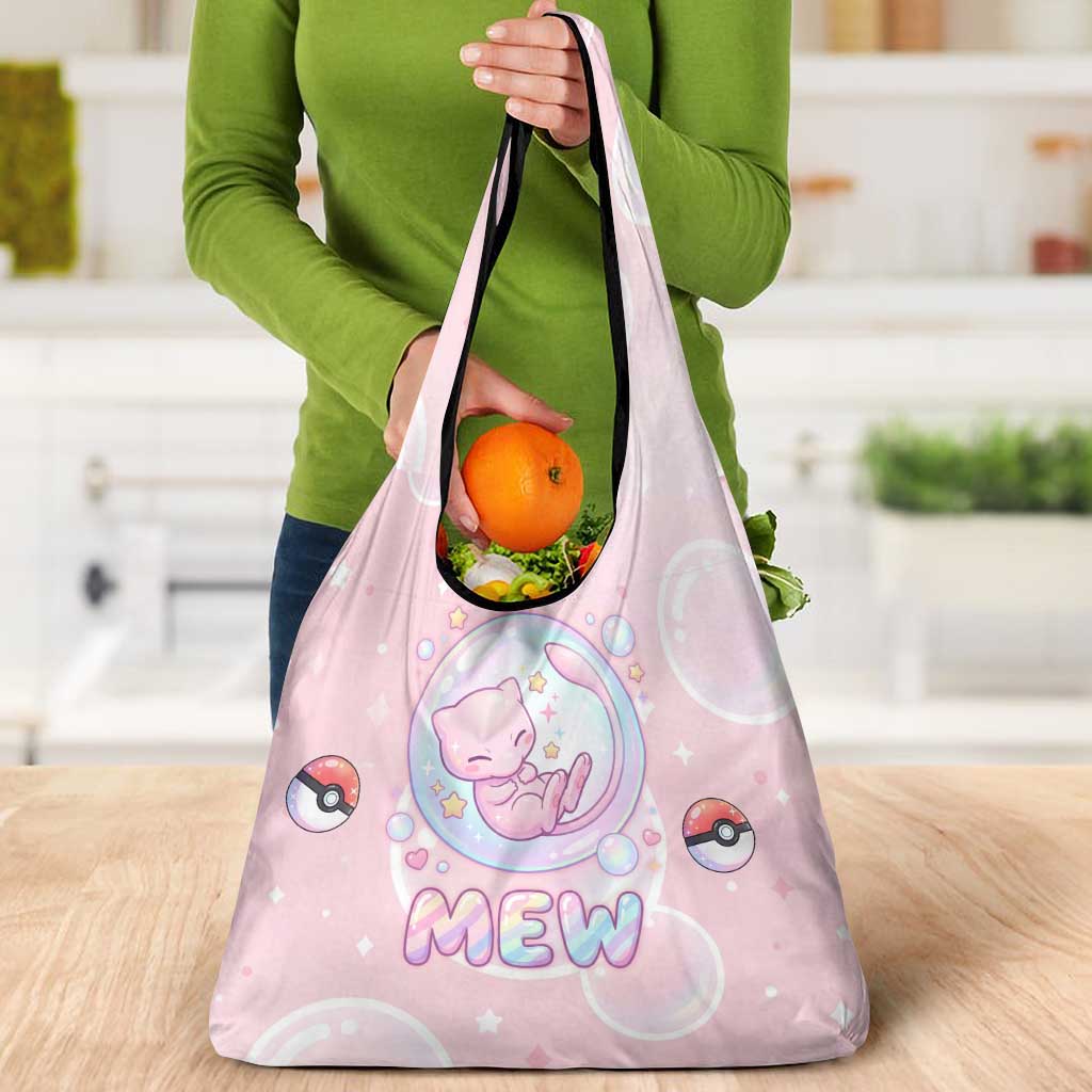 Mew Grocery Bag Pastel Kawaii Bubble Art