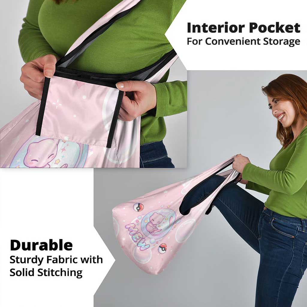 Mew Grocery Bag Pastel Kawaii Bubble Art