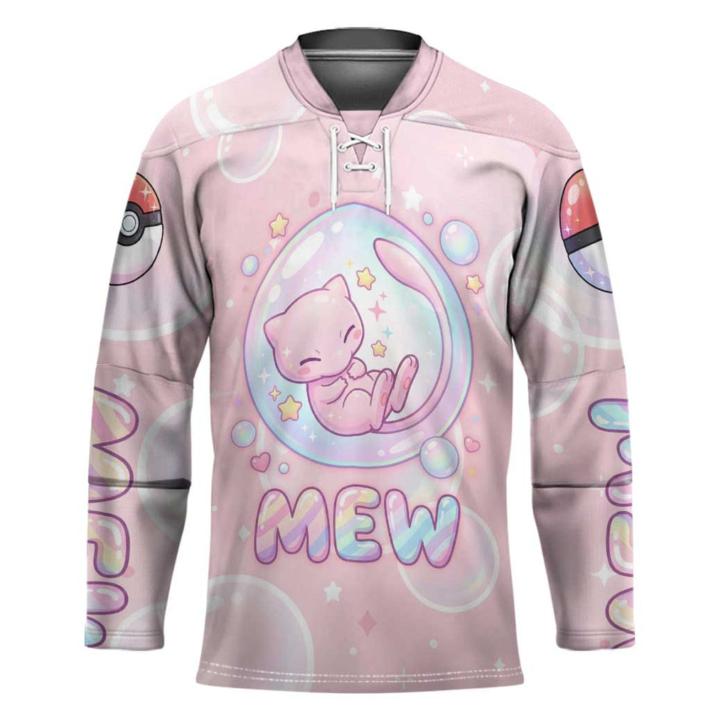 Mew Hockey Jersey Pastel Kawaii Bubble Art