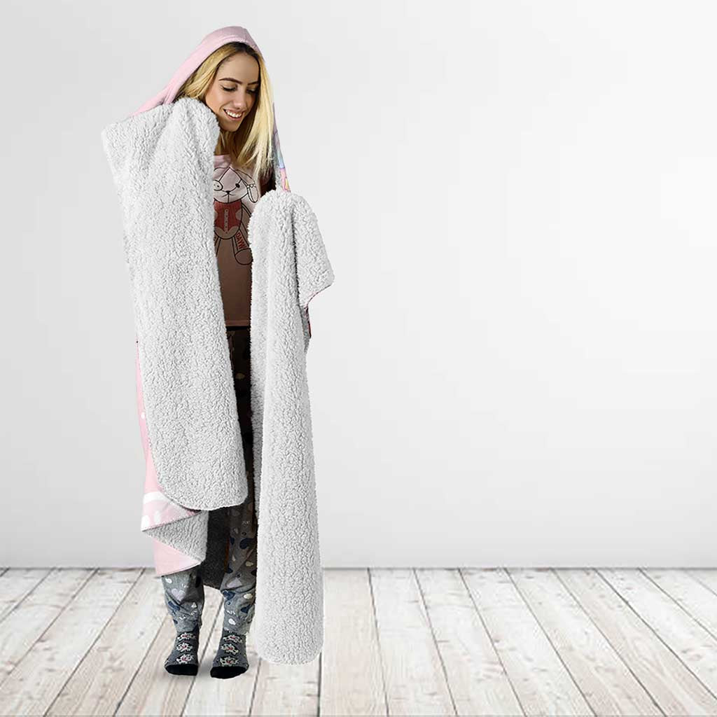 Mew Hooded Blanket Pastel Kawaii Bubble Art