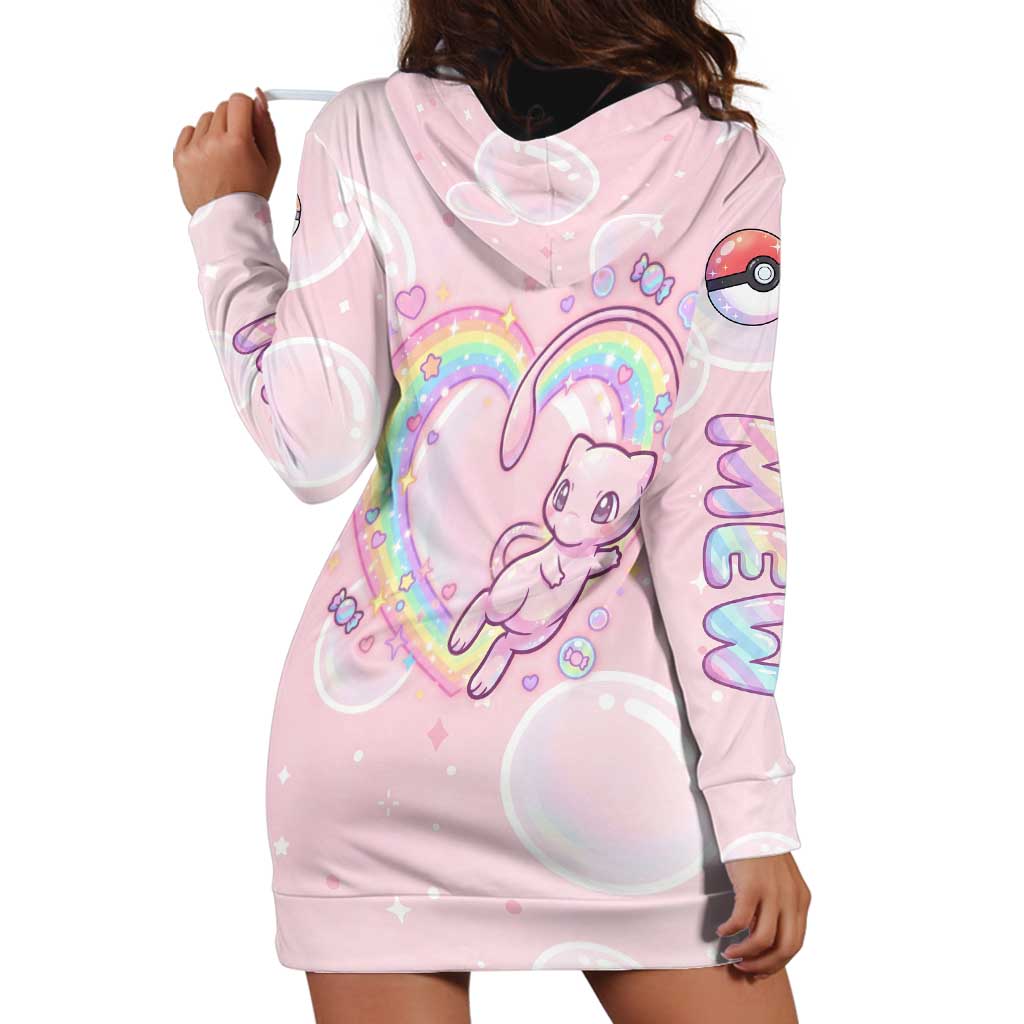 Mew Hoodie Dress Pastel Kawaii Bubble Art