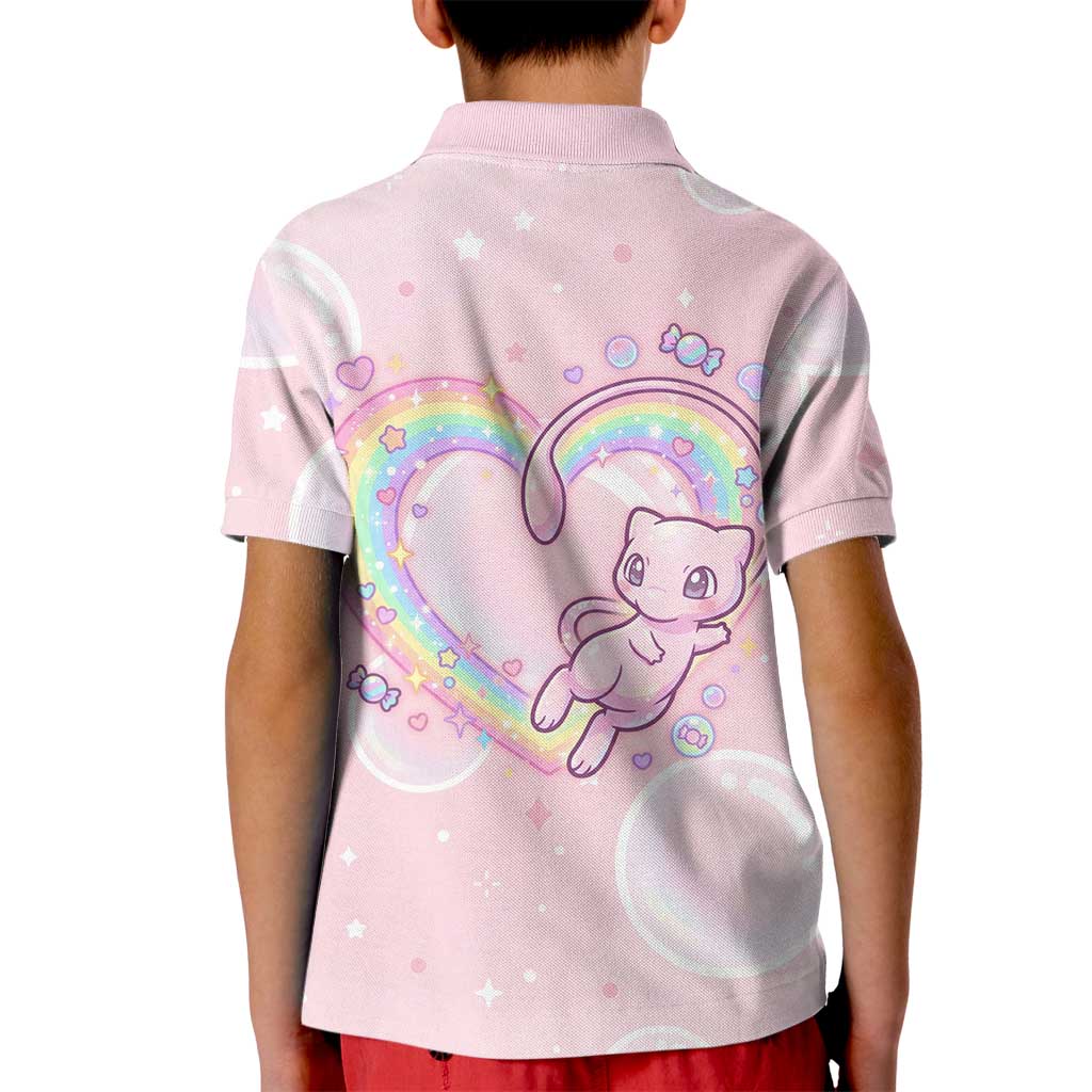 Mew Kid Polo Shirt Pastel Kawaii Bubble Art