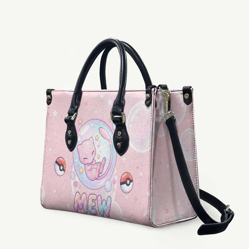 Mew Leather Bag Pastel Kawaii Bubble Art
