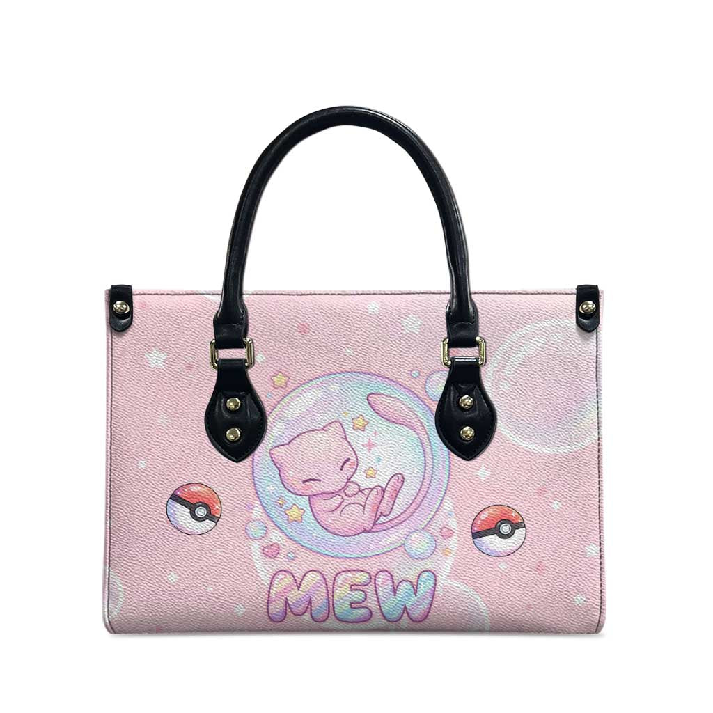 Mew Leather Bag Pastel Kawaii Bubble Art