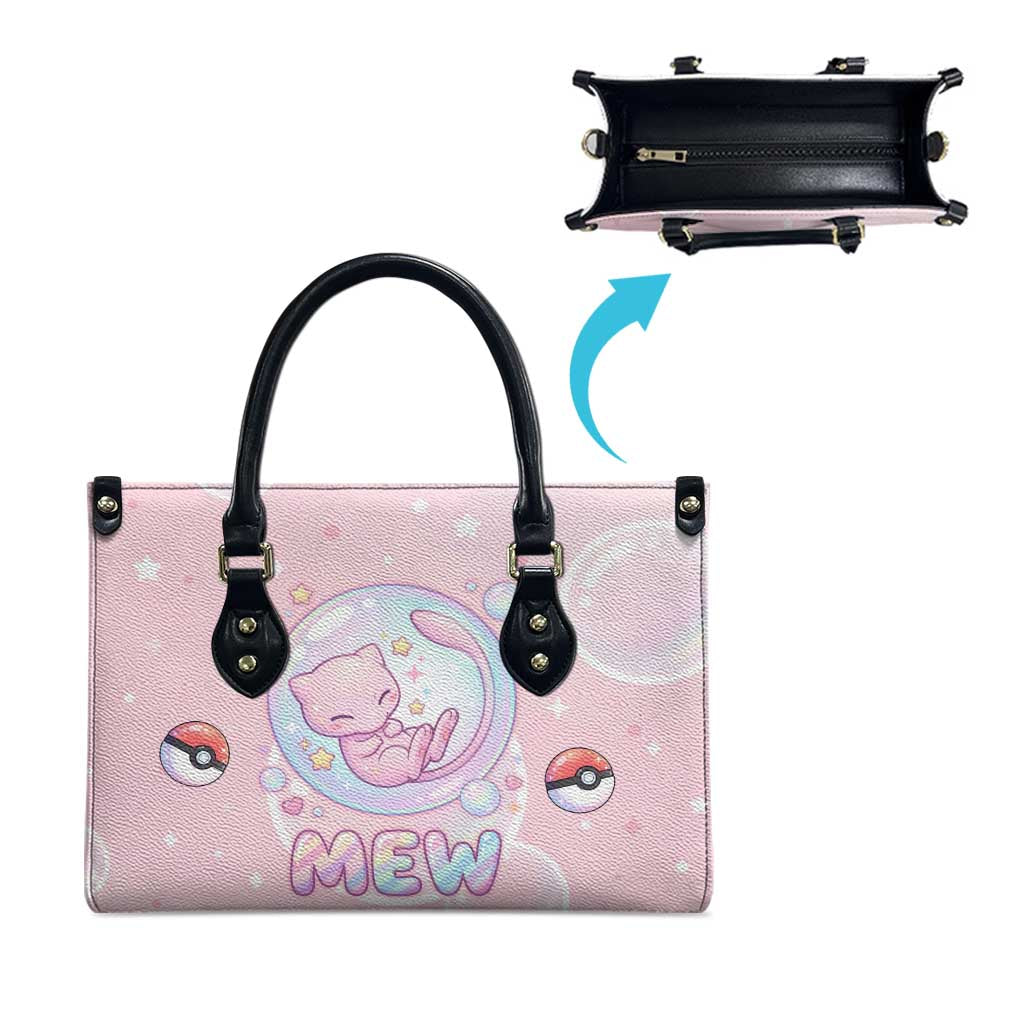 Mew Leather Bag Pastel Kawaii Bubble Art