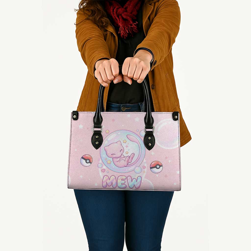 Mew Leather Bag Pastel Kawaii Bubble Art