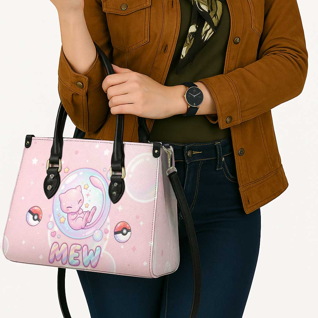 Mew Leather Bag Pastel Kawaii Bubble Art