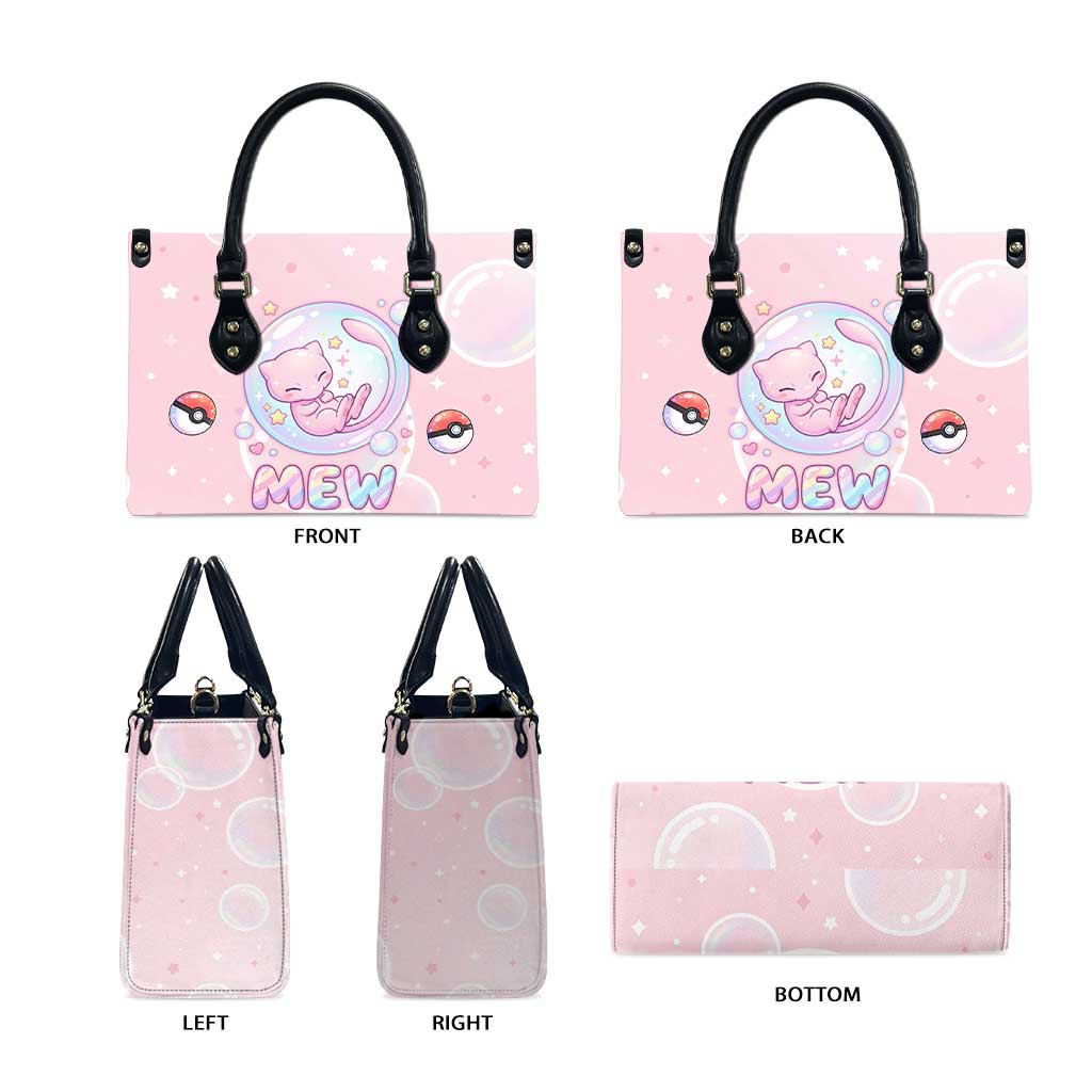 Mew Leather Bag Pastel Kawaii Bubble Art