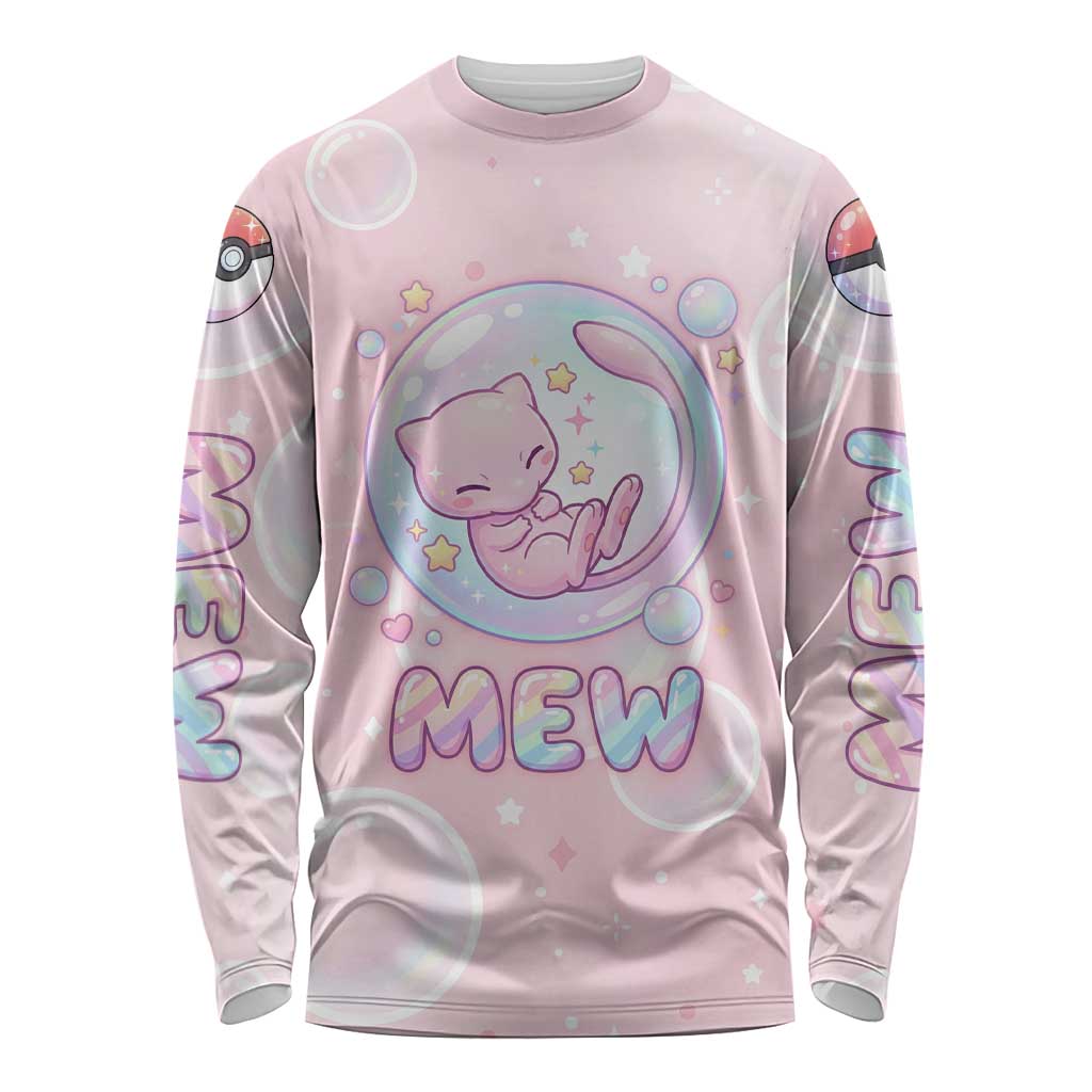 Mew Long Sleeve Shirt Pastel Kawaii Bubble Art