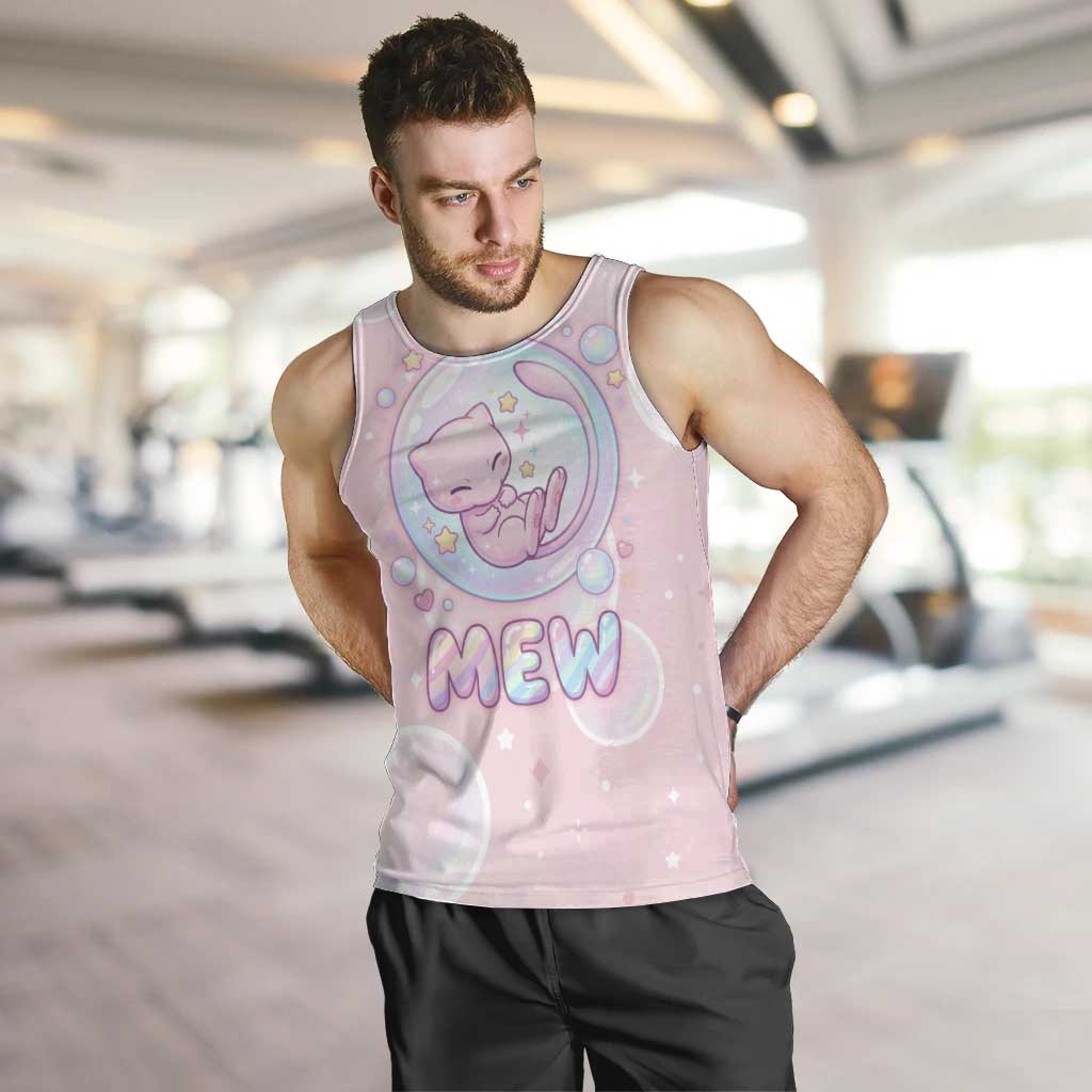 Mew Men Tank Top Pastel Kawaii Bubble Art