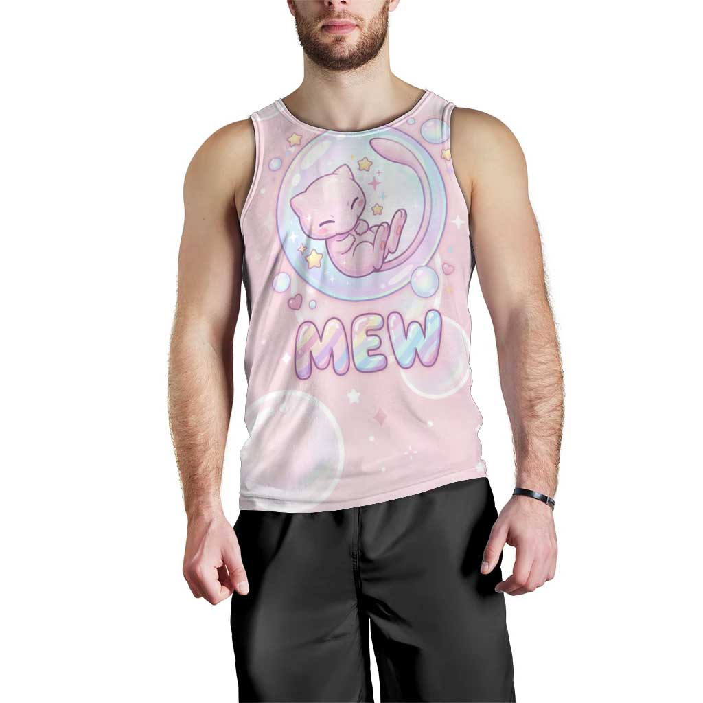 Mew Men Tank Top Pastel Kawaii Bubble Art