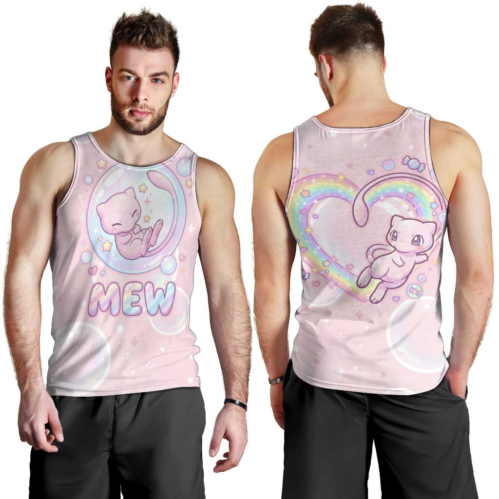 Mew Men Tank Top Pastel Kawaii Bubble Art