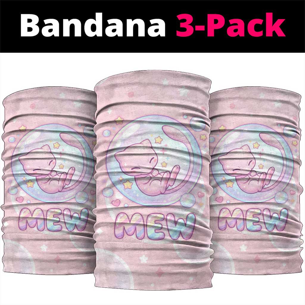 Mew Neck Gaiter Pastel Kawaii Bubble Art